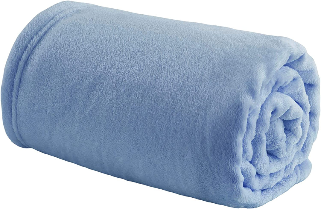 Baby 2 Piece Set Fleece Blankets 36" x 30" & Snuggler - Blue Puppy - BagsInBulk.com