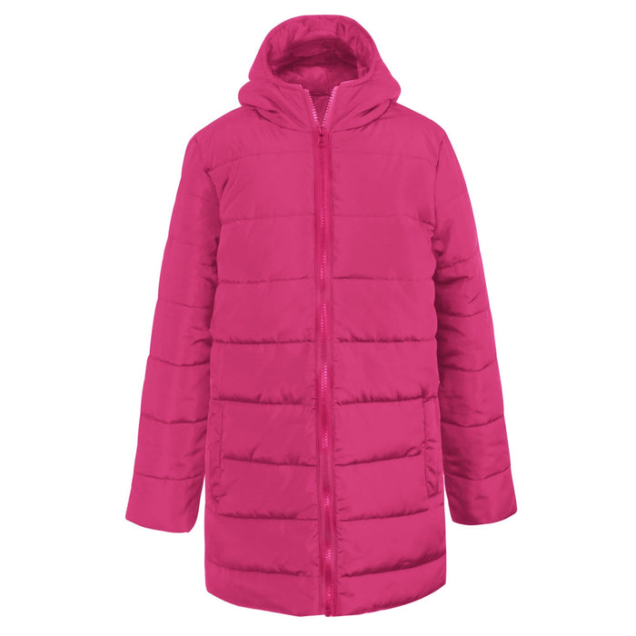 Wholesale Girl's Hooded Puffer Winter Coat - 4 Colors - 