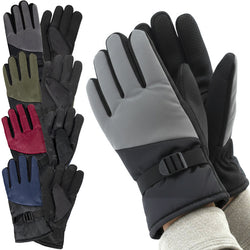 Adult Color Block Winter Gloves - BagsInBulk.com