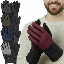 Adult Color Block Winter Gloves - BagsInBulk.com