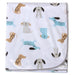 Baby Fleece Blankets 36" x 30" - Puppy Themed - BagsInBulk.com