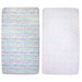 2-Pack Baby Crib Mattress Fitted Sheets - Hearts & Stripes - BagsInBulk.com