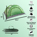 Dome Tent 3-4 Person - Green - BagsInBulk.com