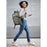 19 Inch Bungee Jacquard Cord Backpack With Padded Laptop Section - Green