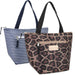 Wholesale Fridge Pak Printed Lunch Tote Bags - Cheetah/Stripes - 