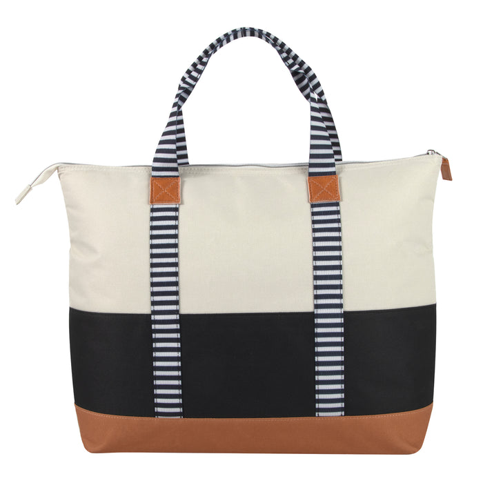 Color Block Cooler Lunch Tote - Stripe Design