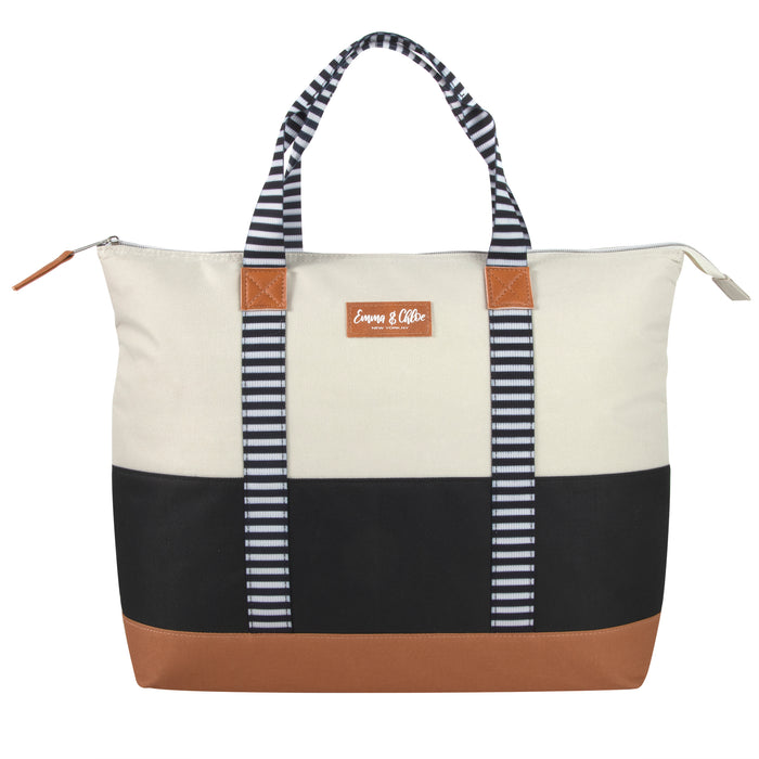 Color Block Cooler Lunch Tote - Stripe Design