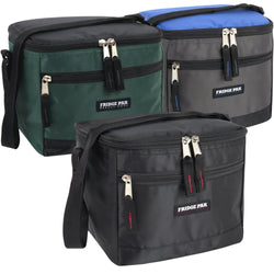 Wholesale Fridge Pak 6 Can Cooler Bag With Front Zippered Pocket - 