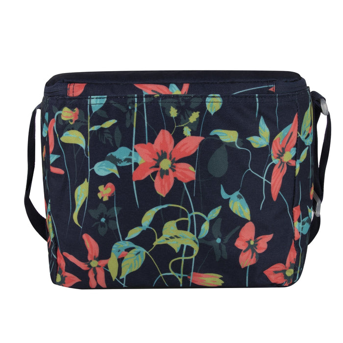 Fridge Pak 12 Can Cooler Bag With Front Zippered Pocket - Floral Prints - 