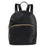 Mini 10 Inch Black Vinyl Backpack With Front Dome Zipper Pocket - BagsInBulk.com