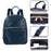 Mini 10 Inch Navy Vinyl Backpack With Front Dome Zipper Pocket - BagsInBulk.com