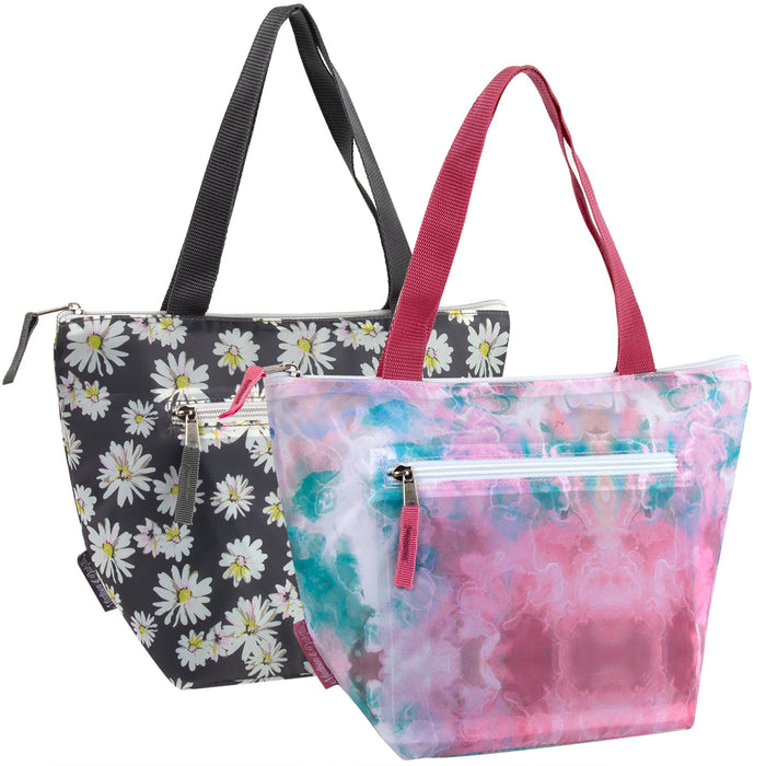 Wholesale Fridge Pak Floral Printed Lunch Tote Bags - BagsInBulk.com