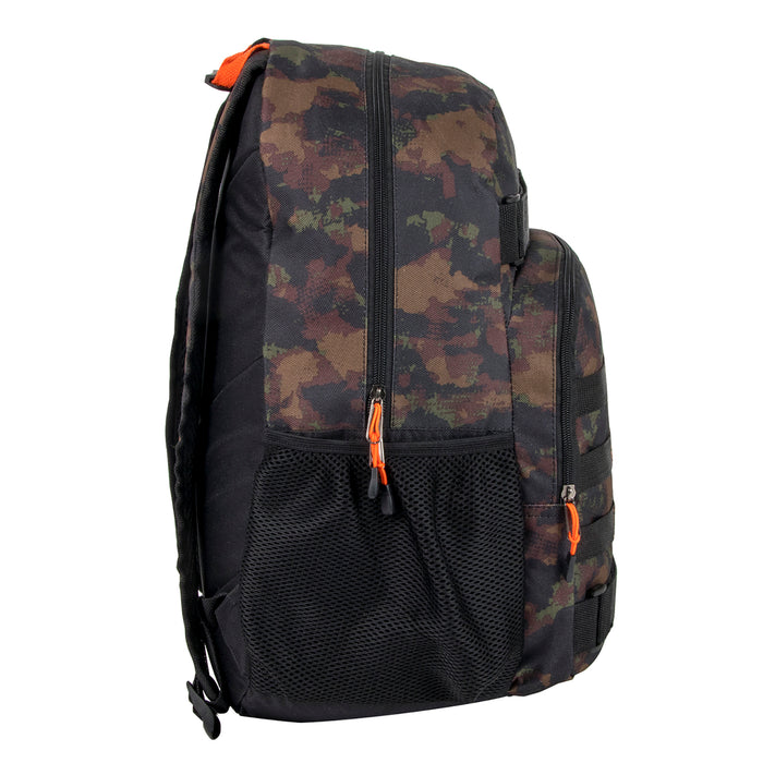 19 Inch Daisy Chain Strap Skate Backpack with Laptop Section - Camo - BagsInBulk.com