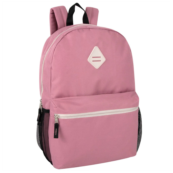 Wholesale 19-inch Lash Tab Backpack w Side Mesh Pockets - Girls 4-Colors - BagsInBulk.com