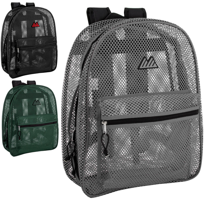 Bulk Premium 17 Inch Mesh Backpack - BagsInBulk.com