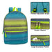 17-Inch Printed Backpack - Blue - BagsInBulk.com