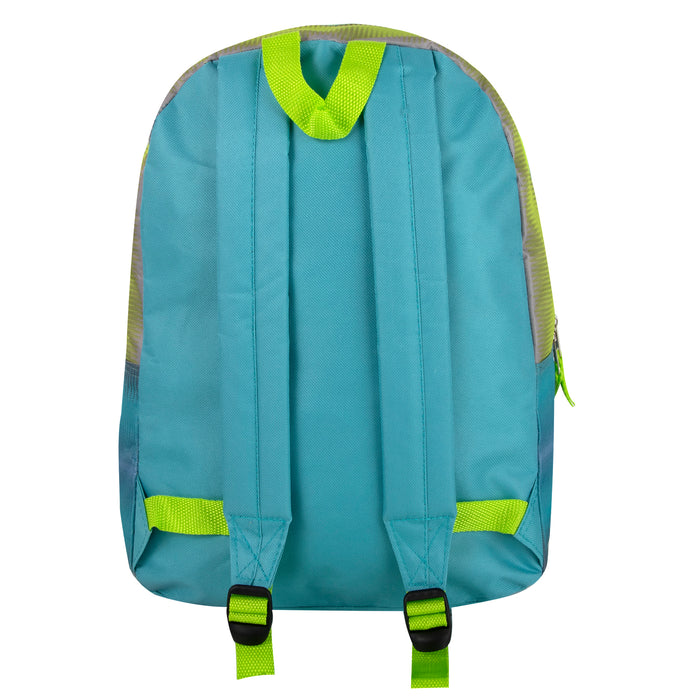 17-Inch Printed Backpack - Blue - BagsInBulk.com