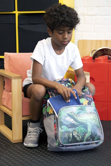 17-inch Picture Changing Lenticular Dinosaur Backpack - BagsInBulk.com