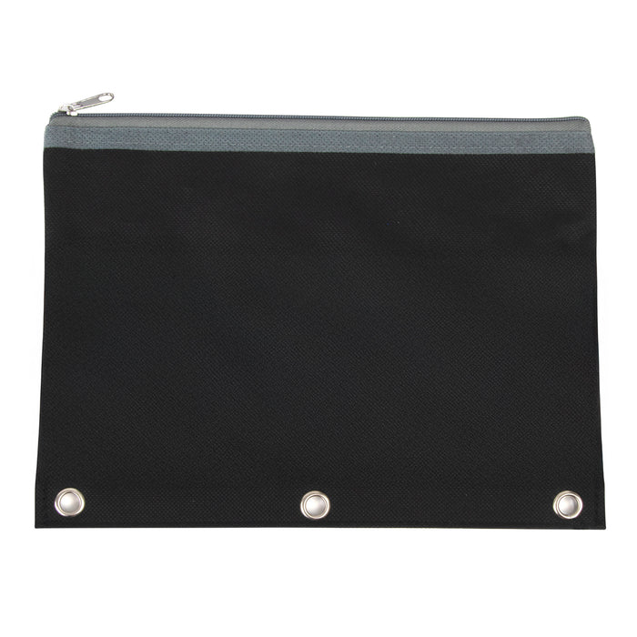 3 Ring Binder Pencil Case with Mesh Pocket - 5 Colors - BagsInBulk.com