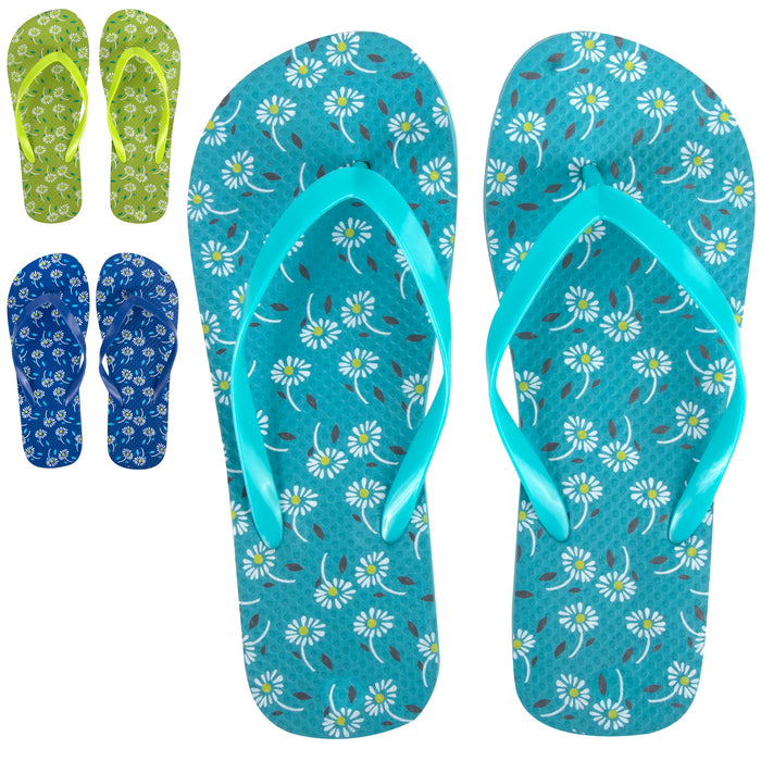 Women's Printed Flip Flops - BagsInBulk.com