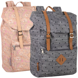17 Inch Printed Double Buckle Backpack - 2 Prints