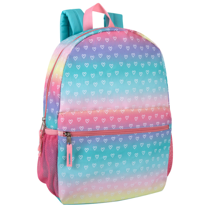 17-Inch Kids Heart Printed Children's Backpack