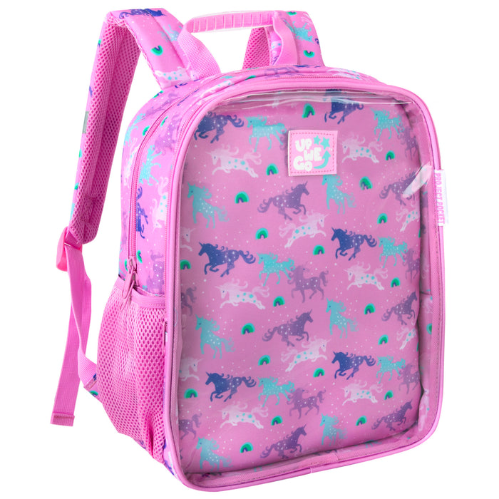 Toddler Printed Backpack w Large Front Clear Pocket - BagsInBulk.com