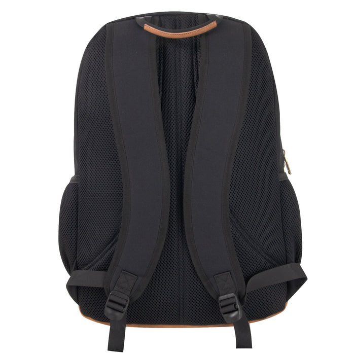 18.5-inch Multi Pocket Backpack w Vynl Bottom  - 3 Colors - BagsInBulk.com