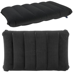 Blow-Up Inflatable Camping Pillow - Black - BagsInBulk.com