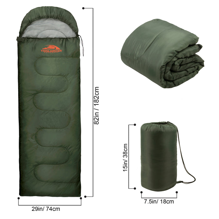Waterproof Cold Weather Sleeping Bags  (30°F/ 0°C) - BagsInBulk.com