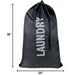 Wholesale "Laundry" Graphic Drawstring Laundry Bag 2-Pack - Black - BagsInBulk.com