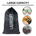 Wholesale Drawstring Laundry Bag Black - 2 Pack - BagsInBulk.com