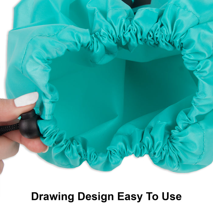 Wholesale "Wash Me" Graphic Drawstring Laundry Bag 2-Pack - Turquoise - BagsInBulk.com