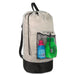 Wholesale Laundry Bag Backpack with Front Mesh Pocket - Khaki - BagsInBulk.com