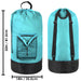 Wholesale Laundry Bag Backpack with Front Mesh Pocket - Turquoise - BagsInBulk.com