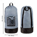 Wholesale Laundry Bag Backpack with Front Mesh Pocket - Grey - BagsInBulk.com