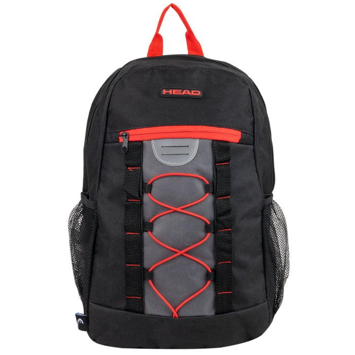 17-Inch Head Bungee Backpack - Black - BagsInBulk.com