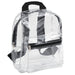 12-inch Clear Mini Backpack - Black - BagsInBulk.com