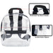 12-inch Clear Mini Backpack - Black - BagsInBulk.com