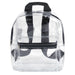 12-inch Clear Mini Backpack - Black - BagsInBulk.com