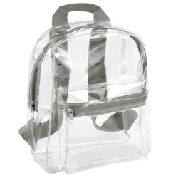 12-inch Clear Mini Backpack - Grey
