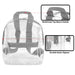 12-inch Clear Mini Backpack - Grey
