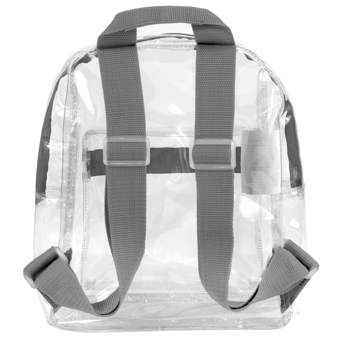 12-inch Clear Mini Backpack - Grey