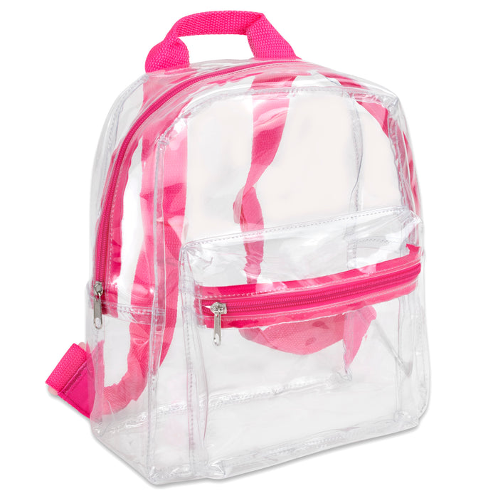 Mini Backpack 12 Inch Clear - Single Colors - BagsInBulk.com