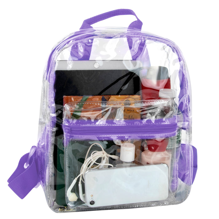 Trailmaker Mini Backpack Clear - Purple - BagsInBulk.com