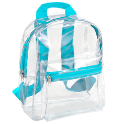 Trailmaker Clear Mini Backpack - Aqua - BagsInBulk.com