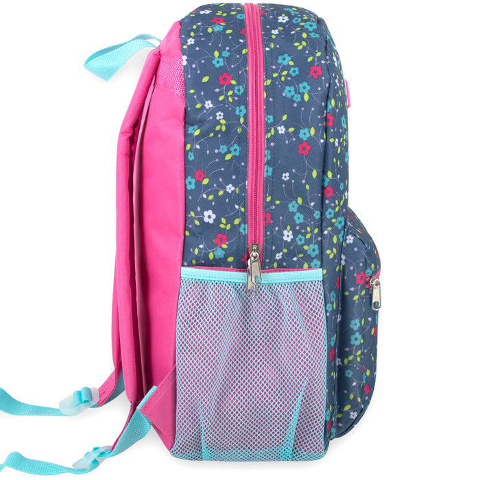 6 In 1 Themed 16 Inch Backpack With Lunch Bag, Water Bottle, Clip, Key Chain & Pencil Case - BagsInBulk.com