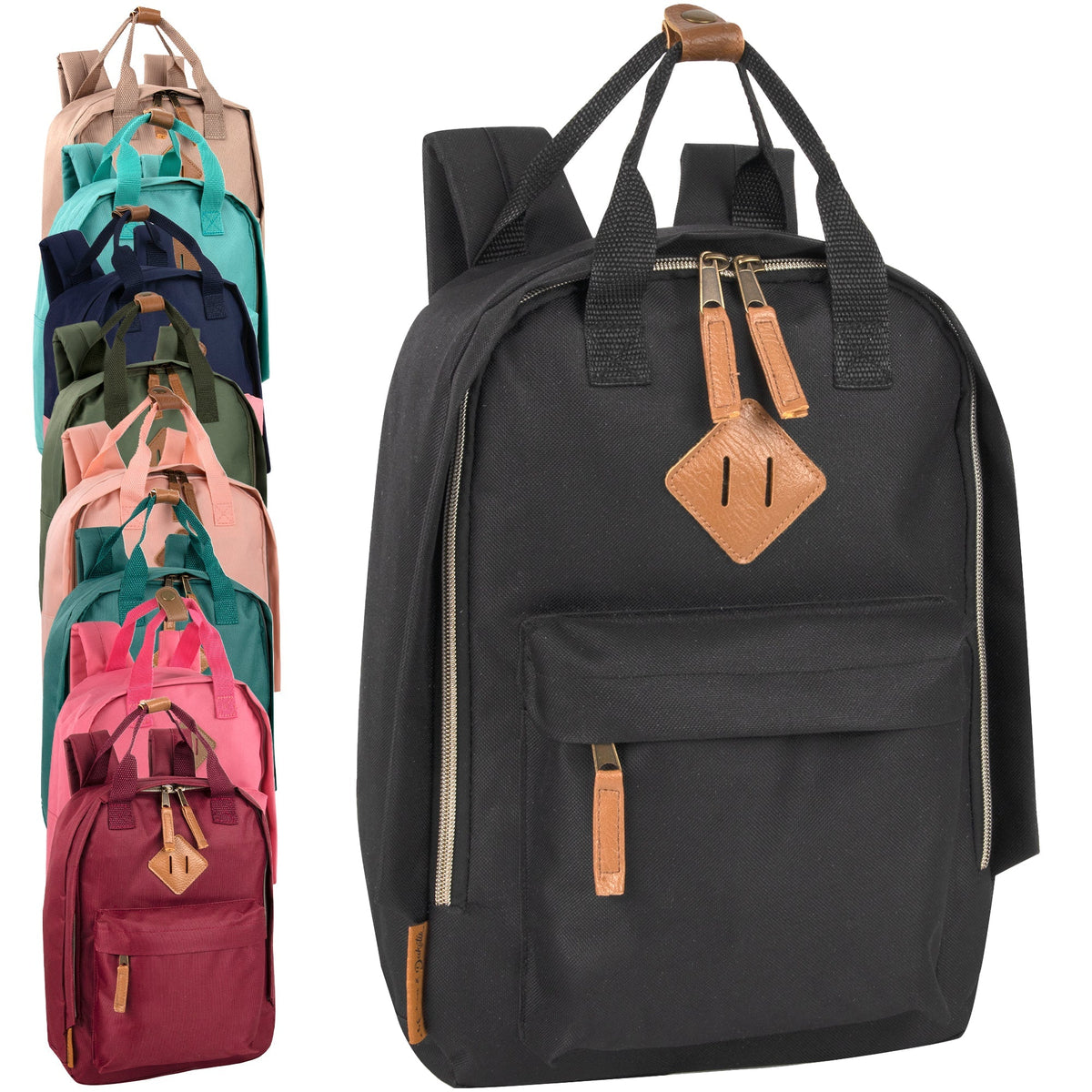 12-Inch Squared Mini Backpack with Twin Handle 12-Inch Squared Mini Backpack with Twin Handle