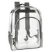 Deluxe 17 Inch Clear Backpack with Side Pockets - Grey - BagsInBulk.com