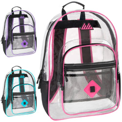 18-Inch Summit Ridge Clear Backpack - Girls - BagsInBulk.com